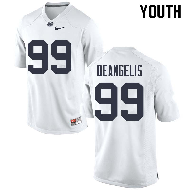 Youth #99 Nick DeAngelis Penn State Nittany Lions College Football Jerseys Sale-White